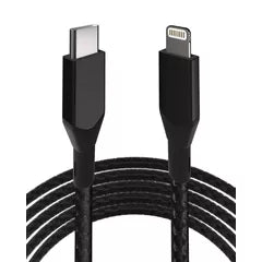 3 ft Non-MFI Lightning To USB Type C Cable (AmpSentrix) (Infinity) (Black)
